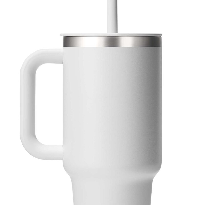 Recycled Stainless Steel Double-Wall Tumbler with Straw – 40 oz.