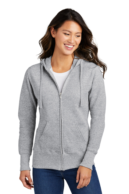 Port & Co™ Women's Core Fleece Full-Zip Hooded Sweatshirt