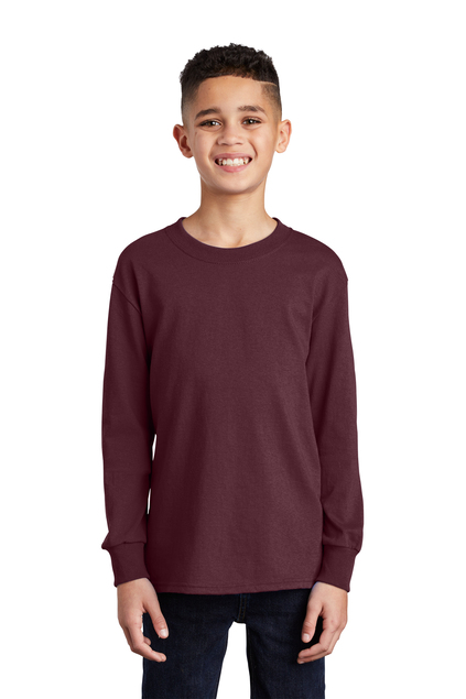 Port & Company® Youth Long Sleeve Core Cotton Tee