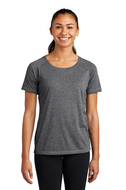 Sport-Tek® Women's PosiCharge® Tri-Blend Wicking Scoop Neck Raglan Tee